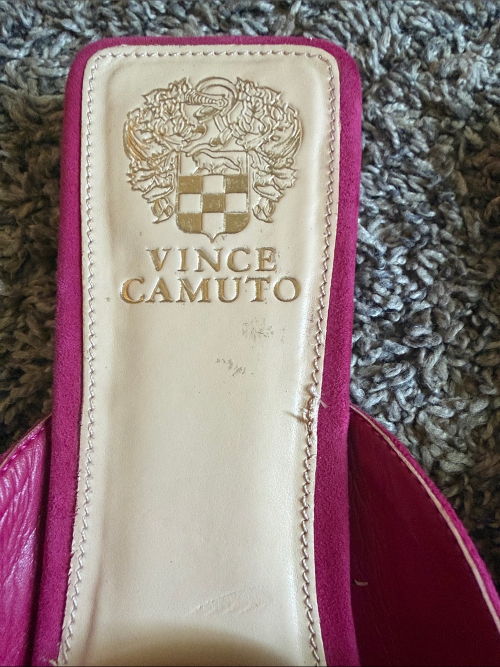 Vince Camuto Women's Pink Suede Slip-On Mules - Picture 2 of 4
